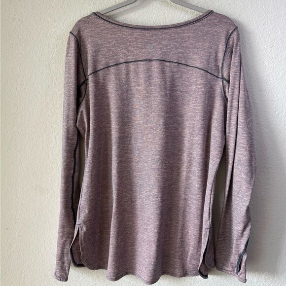 Zella Women’s Keyhole Long Sleeve Pullover Top XL Stretchy Workout Gym Running - Picture 3 of 7